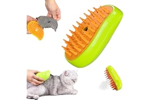 PIGDUN Steamy Cat Brush,3 In1 Steam Cat Brush,Multifunctional Cat Steamer Brush,Rechargeable Silicone Steam Pet Brush for Removing Tangled and Loosse Hair