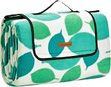 SONGMICS GCM78Y XXL Fleece Picnic Blanket 200x200 cm Waterproof