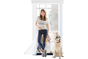 Titan Mall Magnetic Screen Door, Self Sealing Screen Door, Heavy Duty Door Screen Magnetic Closure Keep Bugs Out, Retractable Screen Door Mesh - Pet and Kid Friendly, Hands Free Door Screen 39" x 82"