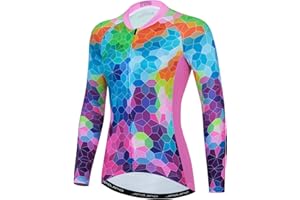 YOUALSO Cycling Jersey Women, Road & Mountain Ladies Bike Shirt, Bicycle Biking Tops S-3xl