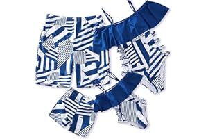 IFFEI Mommy and Me Swimsuits One Piece Monokini Bathing Suits Pattern Printed Family Matching Swimwear