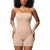 HappyJamJams Strapless Shapewear Bodysuit Tummy Control Butt Lifter Seamless Shaper Sculpt Shortie with Adjustable Straps