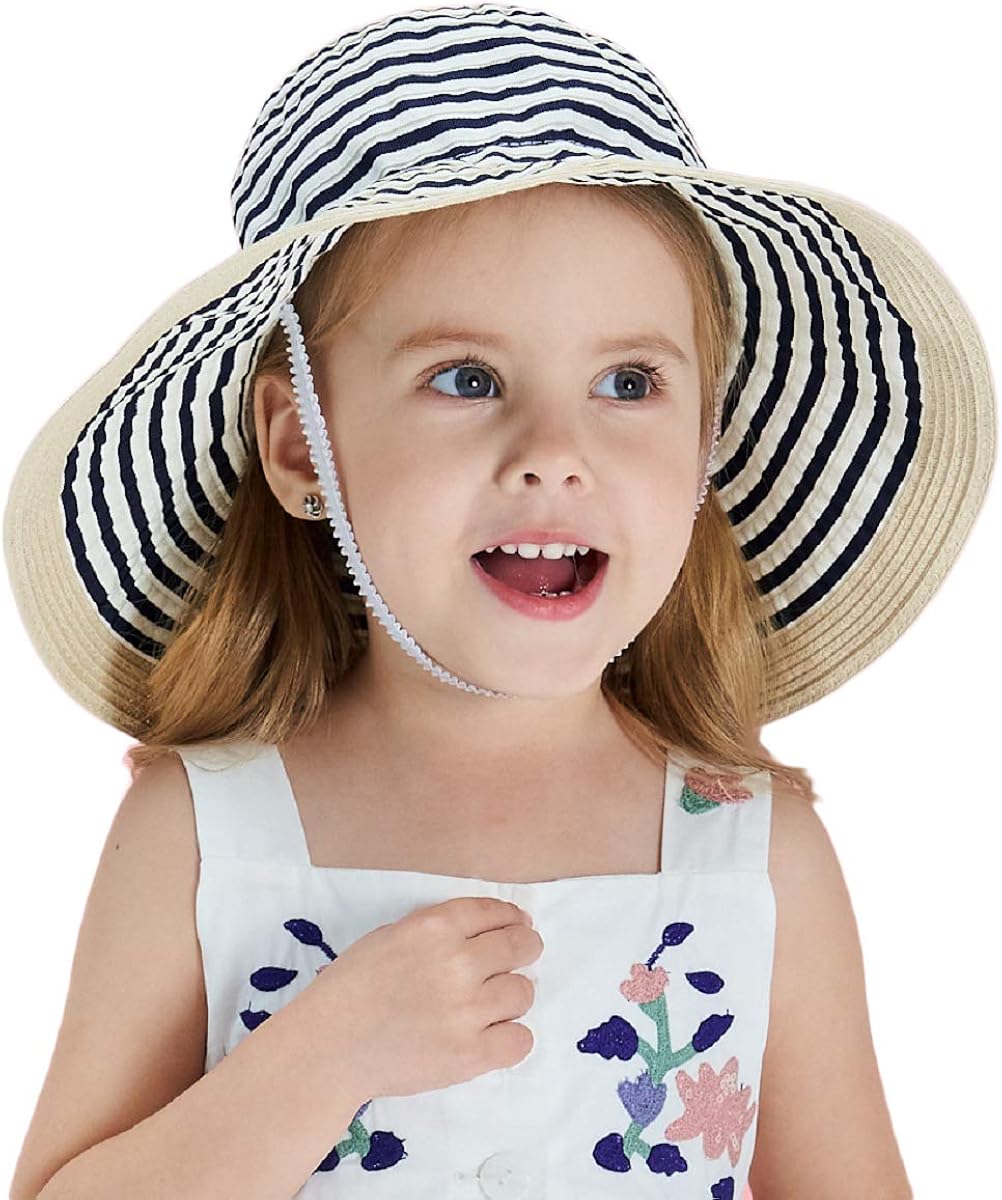 Connectyle Kids Large Brim Sun Protection Hat Foldable Beach Sun Hats