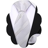 Barry.Wang Ties for Boys 47.2" Self-Necktie Kids and Pocket Square Set Teenager Uniform Graduation Performance Age 6-15