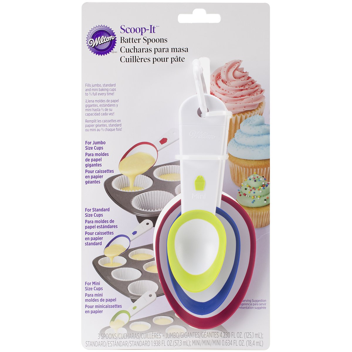 Wilton ScoopIt Batter Spoons, Multicolor Amazon.co.uk Kitchen & Home
