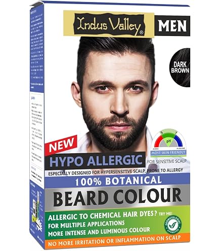 Teinture Temporaire Pour Barbe Et Moustache Blackbeard For Men - Marron Foncé - Lot De 3 Applications