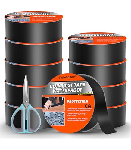 Butyl Rubber Deck Joist Tape Weather Resistant Waterproof 2 X 50 Ft. Ideal For Wood Beams Outdoor Construction 7 thumbnail image