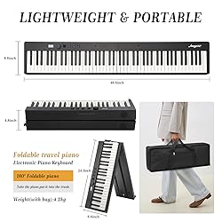 GarveeLife Folding Piano Keyboard,Full Size 88 Key