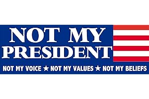 AMERICAN VINYL RWB Not My President Voice Values Beliefs Bumper Sticker (no Anti Joe Biden pro Trump Decal for car or Truck)