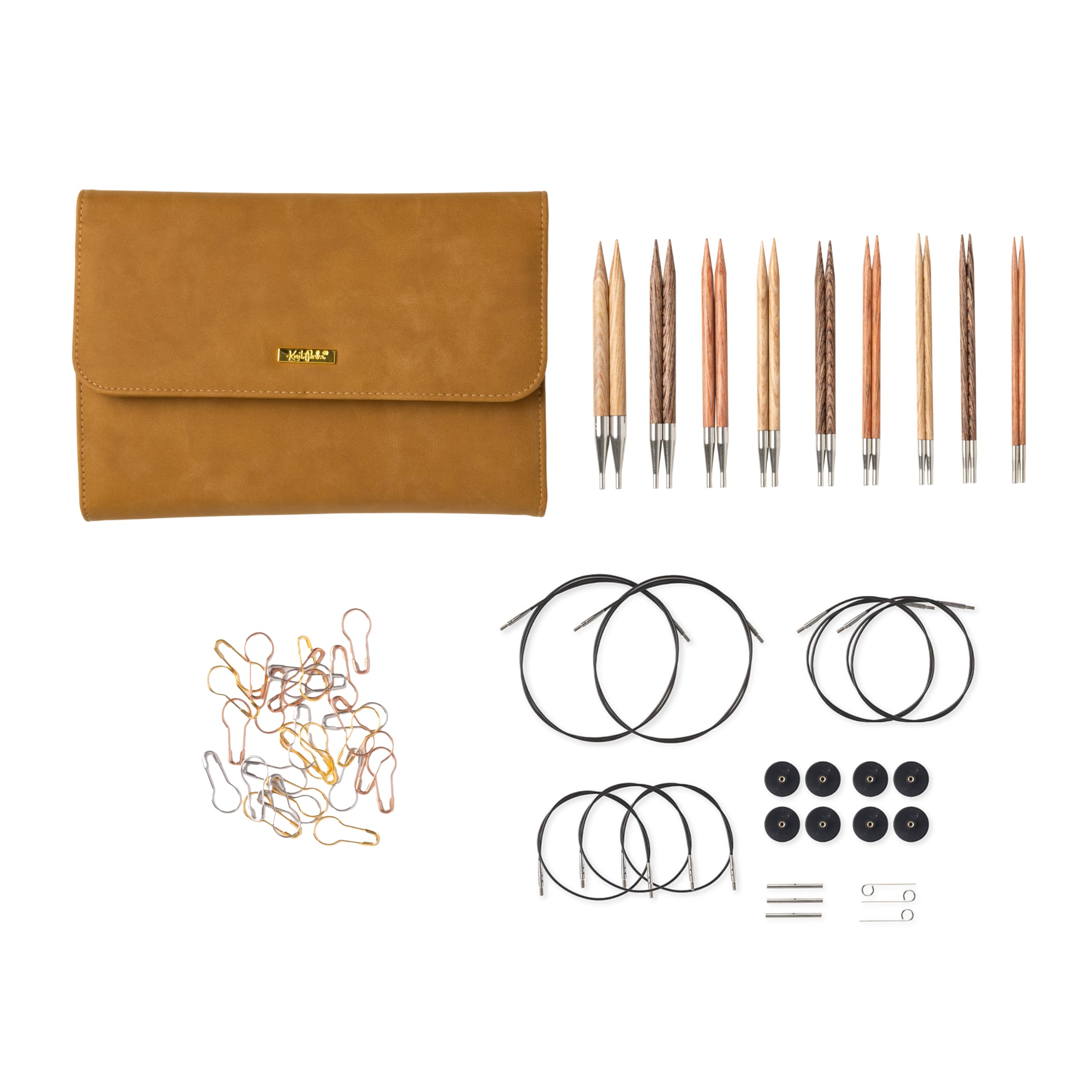 Photo 1 of Knit Picks Options Wood Interchangeable Knitting Needle Set with Case and Stitch Markers (Claudette)