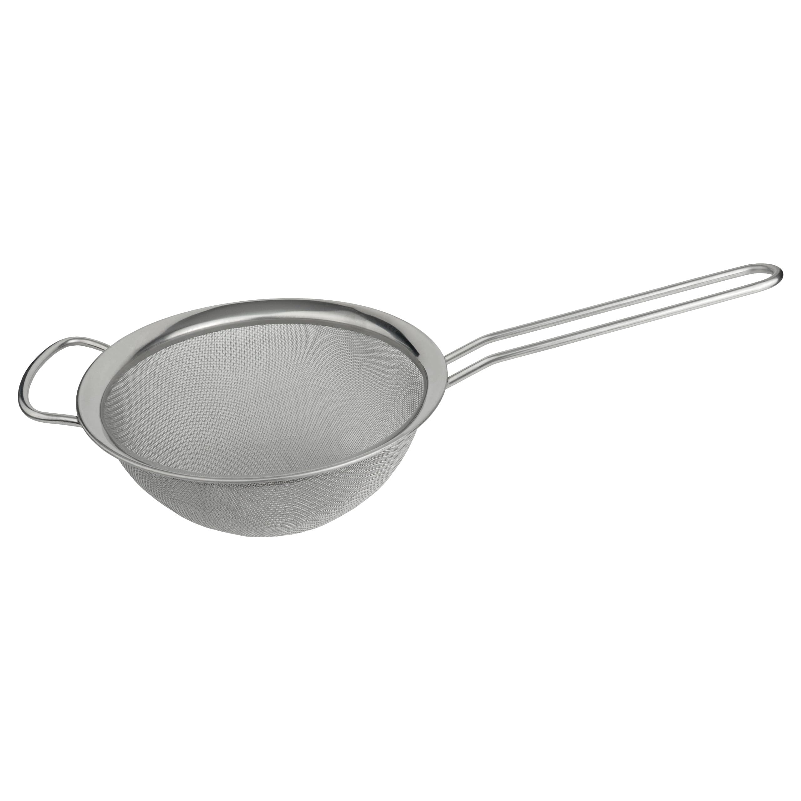 Grunwerg ST-3007 Fine Mesh Strainer with Polished Rim And Handle, Silver, 7-Inch, 18cm Diameter