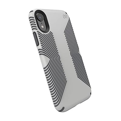 Speck Products Presidio Grip iPhone XR Case, Marble Grey/Anthracite Grey
