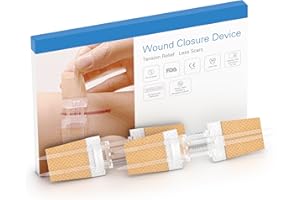 ZHIUGUZILLA Zip Stitch Wound Closure Kit - 2 Butterfly Bandages, Surgical Quality, Quick Clot for Easy Use, Suture-Free Surgical Repairment - Emergency Laceration Closures, First Aid Wound Care, Christmas Gift