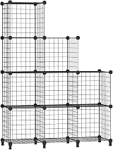 AWTATOS Cube Storage Unit 9 Cube Wire Shelves Black USCIH09BE view 1