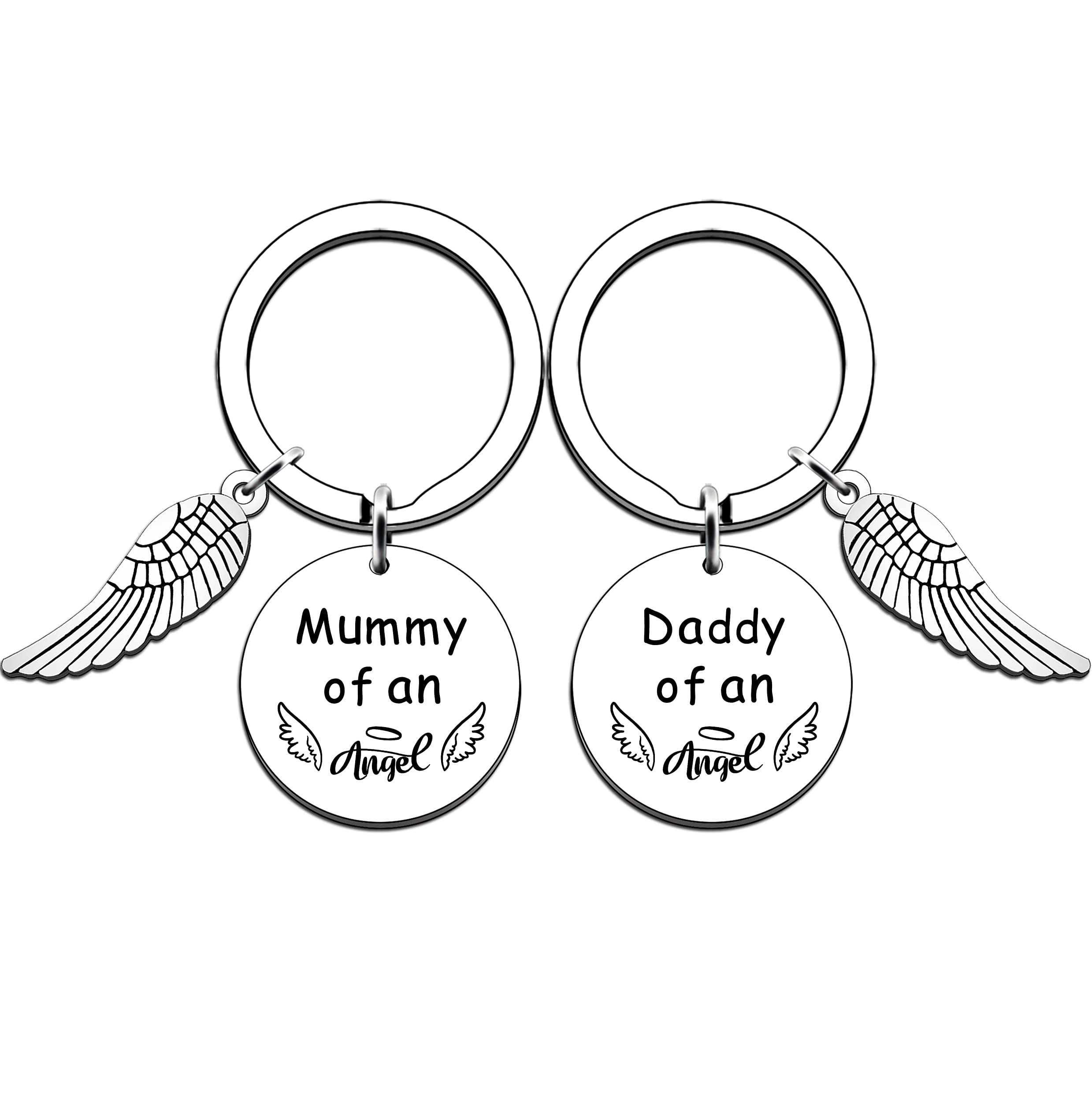 AMZQ Loss of Babby Memorial Gifts Miscarriage Gifts Angel gifts Remembrance Sympathy Gift Keyring for Child Infant Loss Baby Condolences Gift