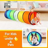 SENODEER Kids Play Tunnel Tent Rainbow 6 ft Pop Up Indoor Outdoor view 2