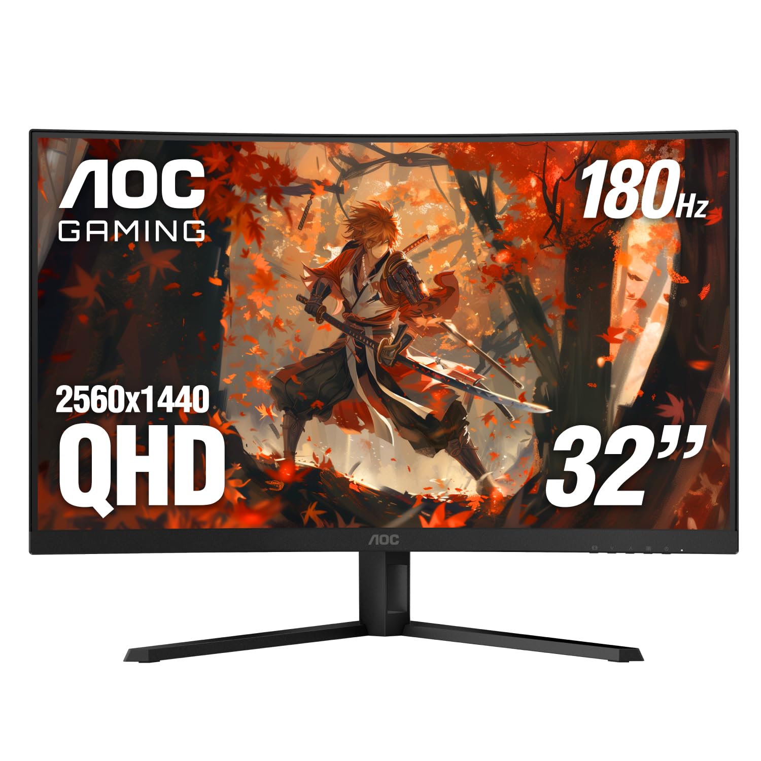 Photo 1 of ** BROKEN**AOC CQ32G4VE 32" Curved Ultra-Wide Gaming Monitor QHD 2560x1440, 1500R, 180Hz, 0.5ms MPRT, 2X Display Port, HDMI, HDR, Gaming Console Compatible, 3-Year Zero Dead Pixel Guarantee