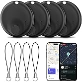 [4 Pack] Tracker Tags - 4 Pack for Android & iOS Find My Apps, Bluetooth Tracker Compatible with Both Google's Find Hub & Apple Find My App, Item Finder for Keys, Wallet, Luggage, Bicycle