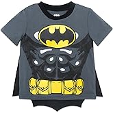 WARNER BROS DC Comics Justice League Batman Superman Cosplay T-Shirt with Cape Toddler