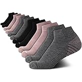 Calvin Klein Womens Quarter Socks - 12 Pack Soft Cushioned Athletic Ankle Socks for Women for Running and Workout
