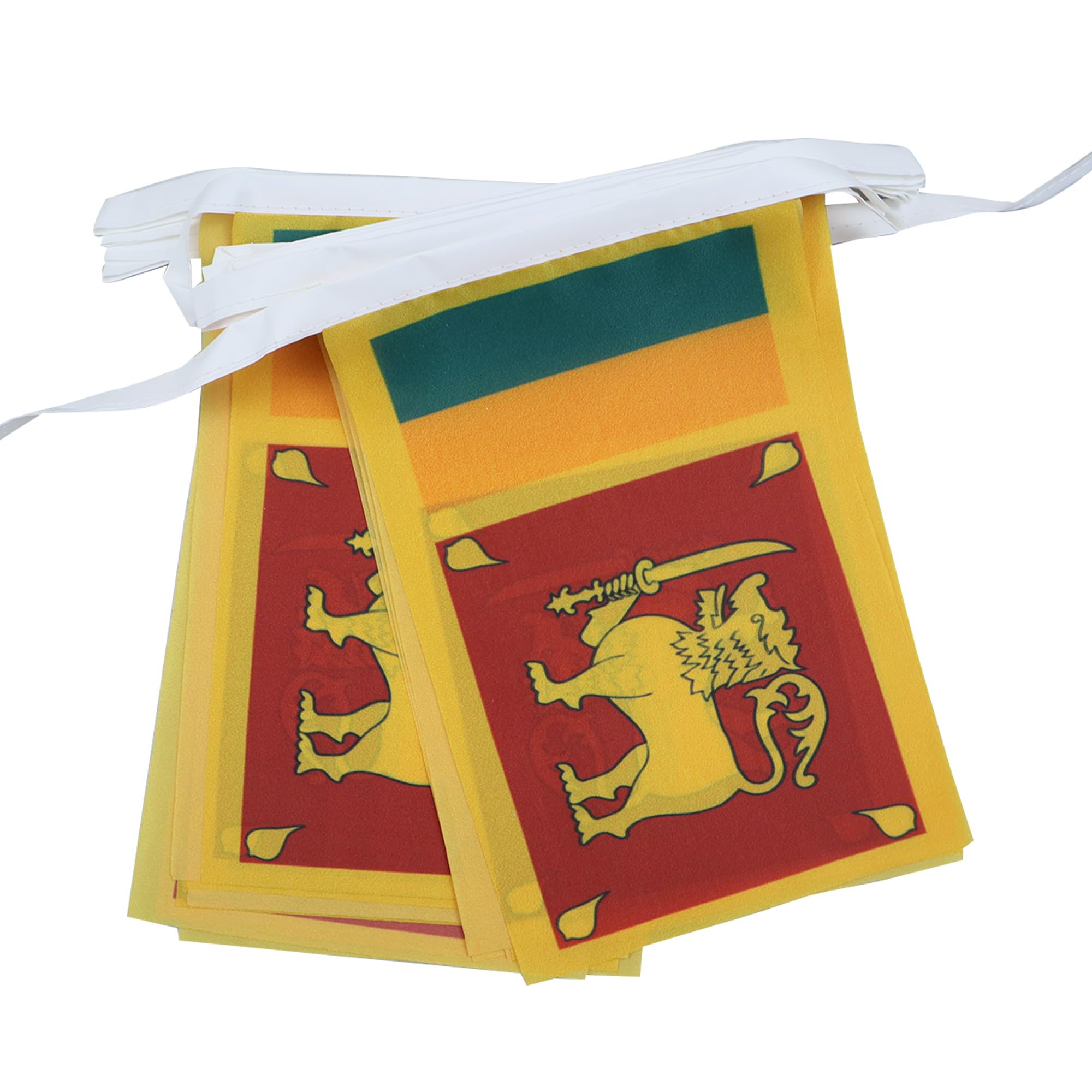 AZ FLAG - Sri Lanka Bunting Flag - 40 Ft Garland with 20 Sri Lankan Flags 18'' x 12'' - 100% Polyester String Pennant - 12 meters