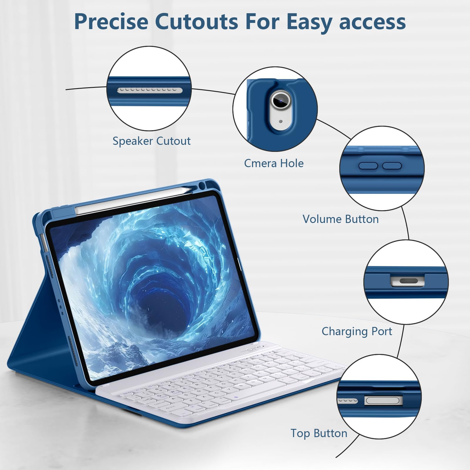 Wenlaty Keyboard Case for iPad Air 11-inch Case