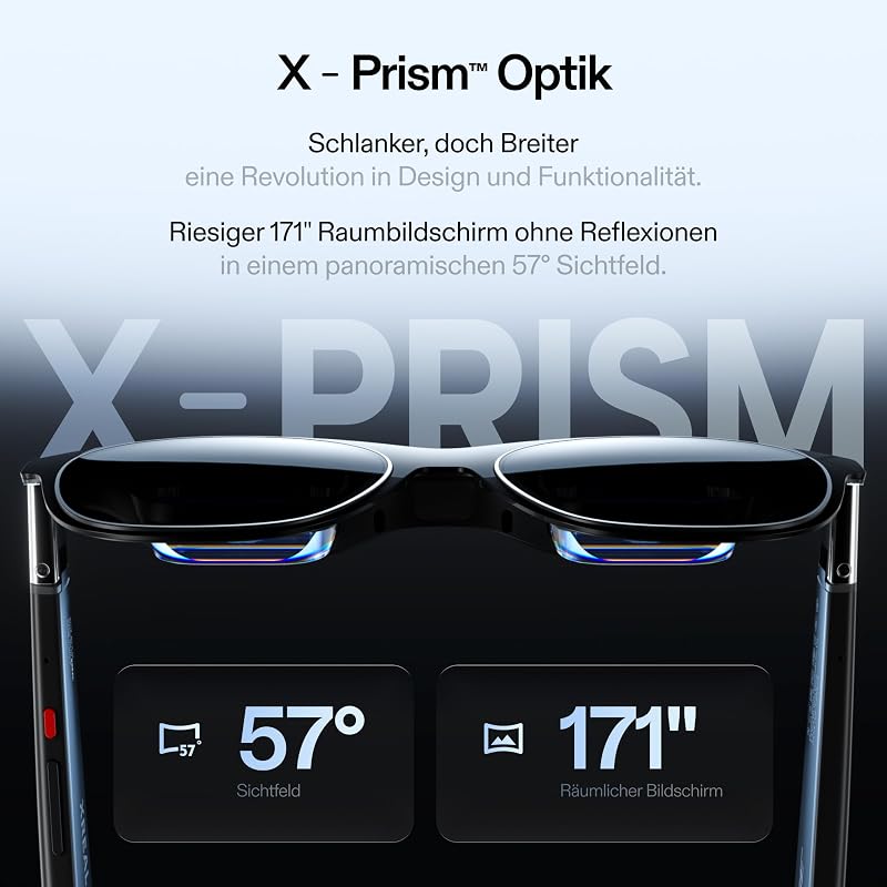 One Pro AR Brille mit X1 Chip, 171" 120Hz HD Display, Native 3DoF