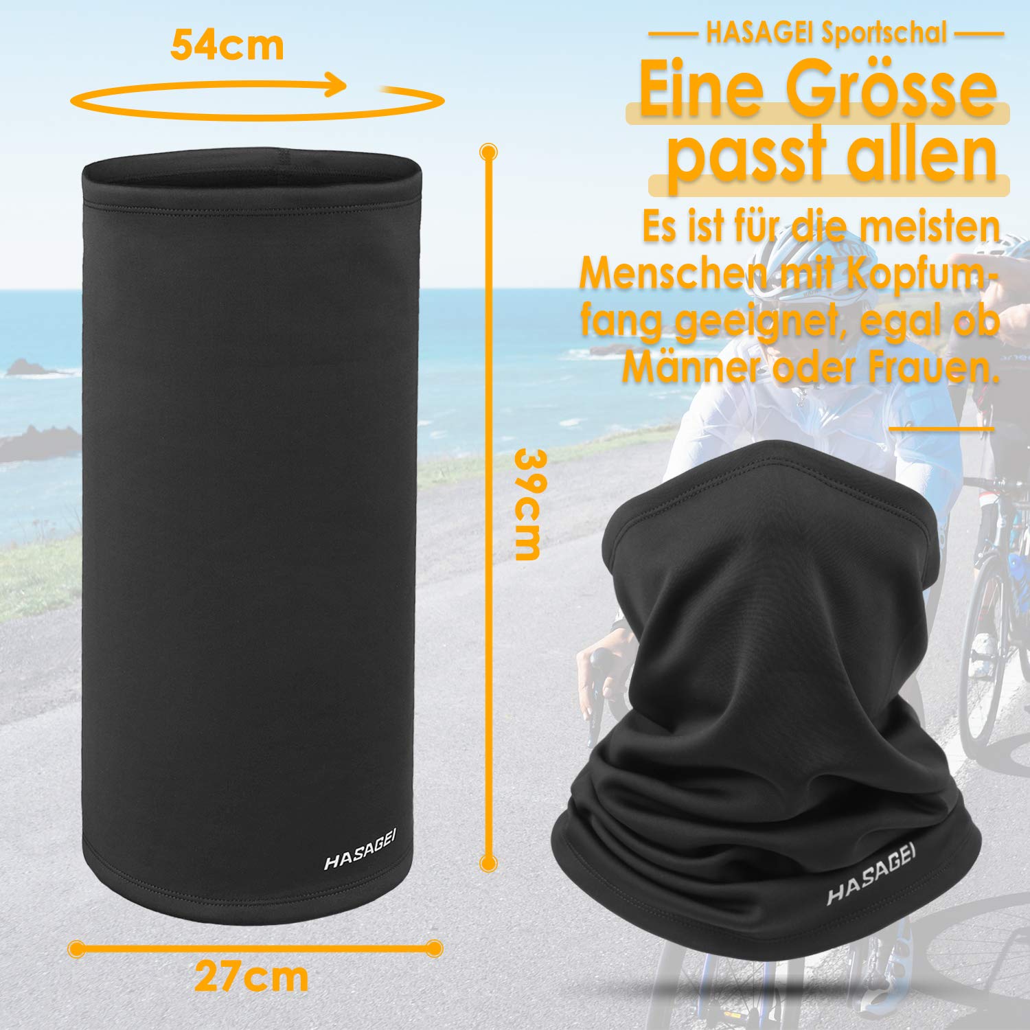 HASAGEI Loopschal Winddicht Multifunktionstuch Winter Fleece Neckwarmer Herren Loop Schal Damen Halstuch Warm Halten Sportschal Halswärmer für Skifahren Fahrrad Jogging 5