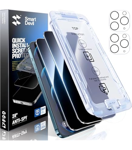 Amazon.com: SMARTDEVIL 2PACK Privacy Screen Protector for iPhone