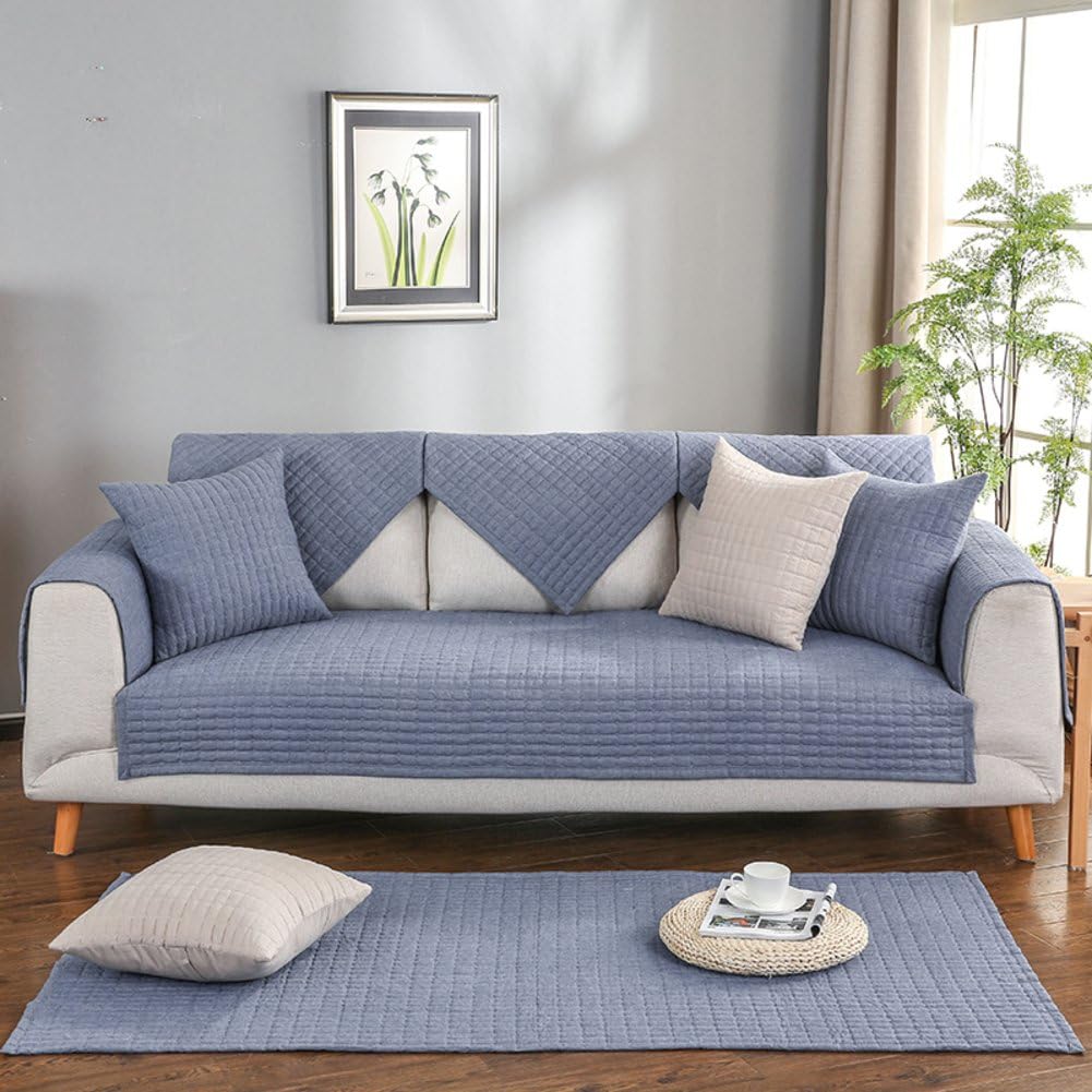 Anti-slip Sofa throw cover pad Sofa throw slipcover All season Sofa furniture protector for pets dog Sectional sofa slipcovers u shape-1 piece-C L35xW28inch(90x70cm)