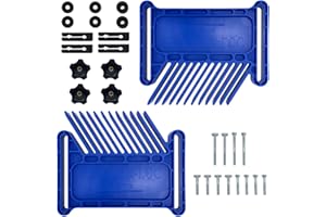 ZEROMALL Featherboard Woodworking Tools, Safety Device Stackable Featherboard for Table Saws, Router Tables & Band Saw with Miter Slots, Miter Track, T-Slots, T-Track(2 Pcs)