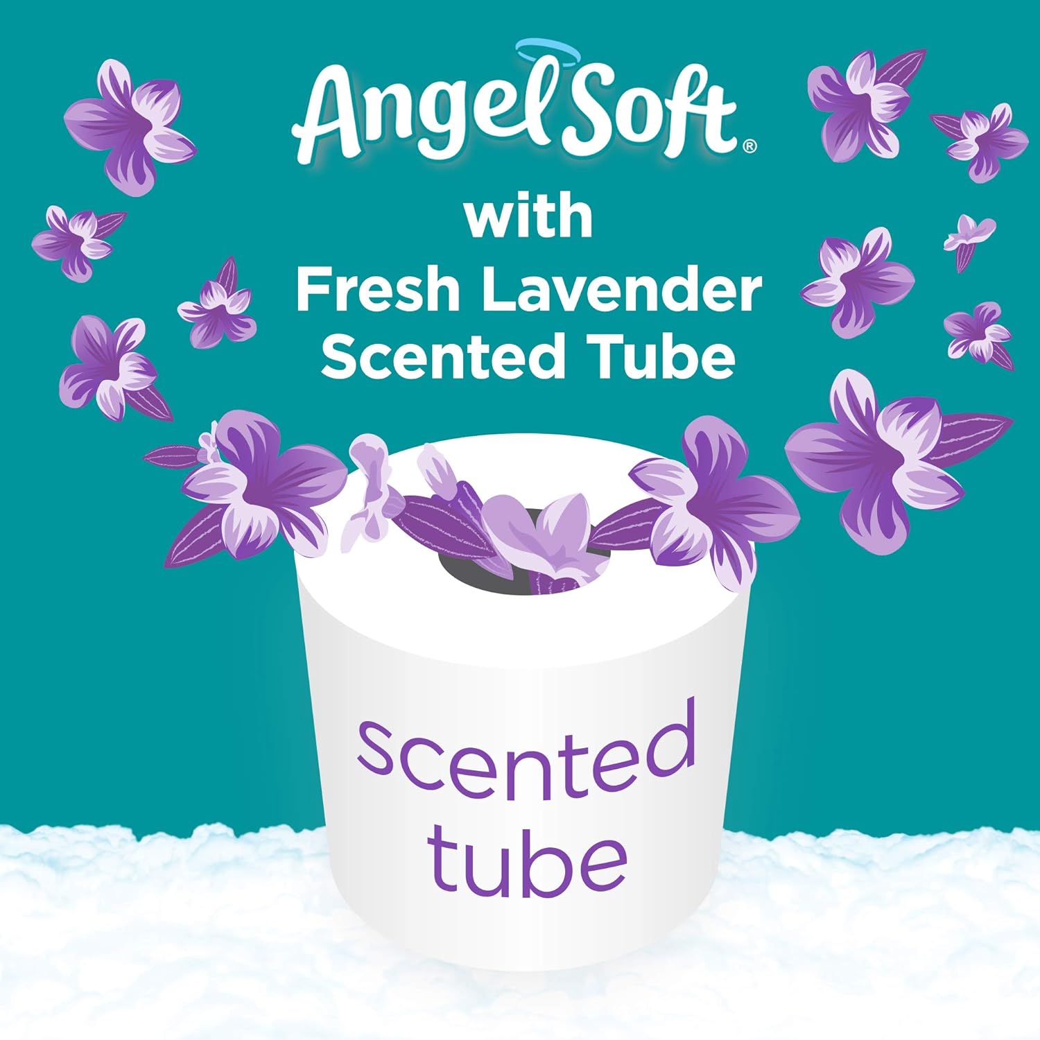 Angel Soft Toilet Paper with Fresh Lavender Scented Tube, 2-Ply Sheet Double Rolls, 12 Count of 214 Sheets Per Roll, Pack of 4 (79372): Health & Personal Care