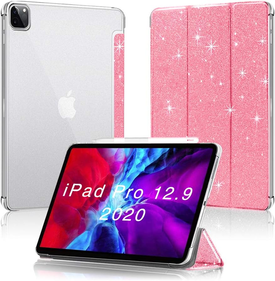 iPad Pro 12.9 Case 2020 Glitter CASZONE Bling Sparkle PU