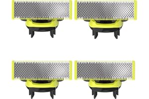 FKONGD T-shaped One Blade Replacement Heads,Replacement Blades Compatible with Norelco One Blade Handles: QP2520 QP2530 QP2620 QP2630 (4 Counts)