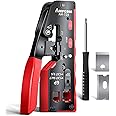 AMPCOM Pass Through RJ45 Crimp Tool, All-in-one Ethernet Crimper, Crimping for STP UTP RJ45/ RJ11 Cat8 Cat7 Cat6A Cat6 Cat5e Cat5 Connectors, AM-728RD