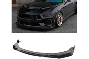 MUNALP 3 Pcs Front Bumper Lip for Ford Mustang S650 2024-2025 GT/EcoBoost Add-on Front Spoiler Splitter No Drilling Required (Glossy Black)