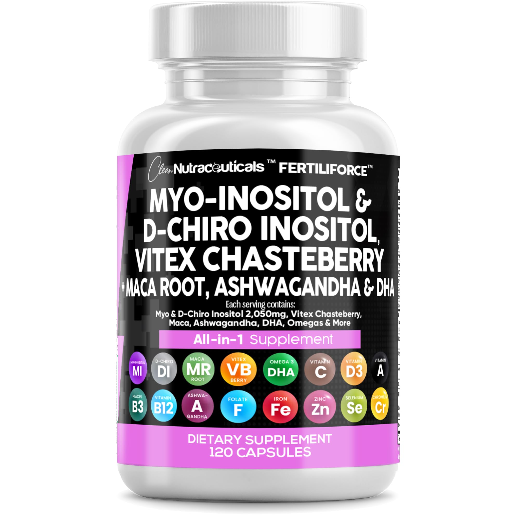 Fertiliforce Myo-Inositol & D-Chiro Inositol 2050mg Fertility Supplement