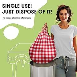 Pureegg Plastic Table Cloth Disposable 10 Pack, 54