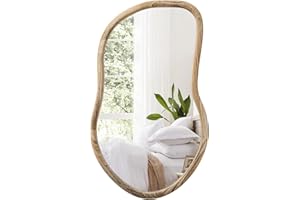Asymmetrical Wall Mirror Irregular Mirror Farmhuose Rustic Bathroom Vanity Mirrors Natural Wood Mirror Abstract Mirrors for W