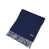 Hickey Freeman Patterned 100% Cashmere Scarf for Men – Ultra-Soft Men’s Winter Scarves, 66-Inches x 12-Inches