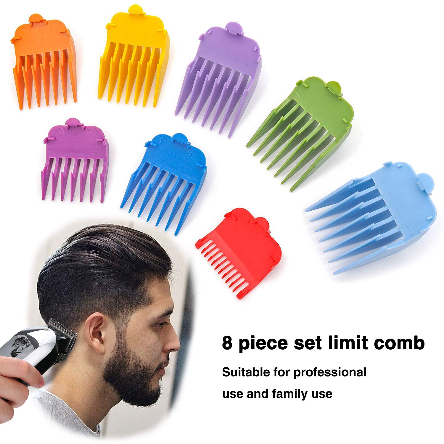 Professional Cordless Hair Clipper for Men Hair Haircuttings Kit Mustache Body Grooming Kit Rechargeable Hair Trimmer for Men Stylists Barbers Kids Home (silver): Beauty