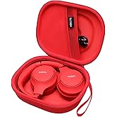 Headphone Case Compatible with TOZO HT2, Tune 510BT/520BT/720BT/770NC Hybrid Active Noise Cancelling Over Ear Headphones, Red