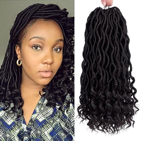 Befunny 6packs Lot 14 Goddess Locs Crochet Hair Short Faux Locs
