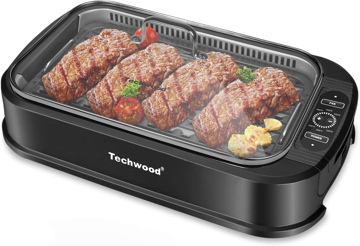 Indoor Smokeless Grill Techwood 1500W Power Electric BBQ