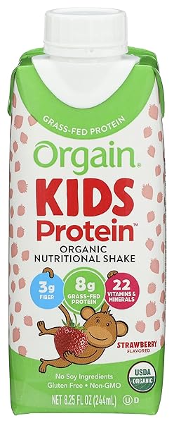 ORGAIN ORGANIC HEALTHY KIDS STRAWBERRY NUTRITIONAL SHAKE, 8.25...
