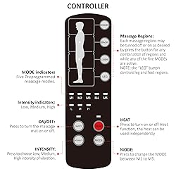 COMFIER Full Body Massage Mat Pad with Heat, Chair