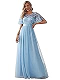 Ever-Pretty Women's Formal Dresses Crew Neck Sequin