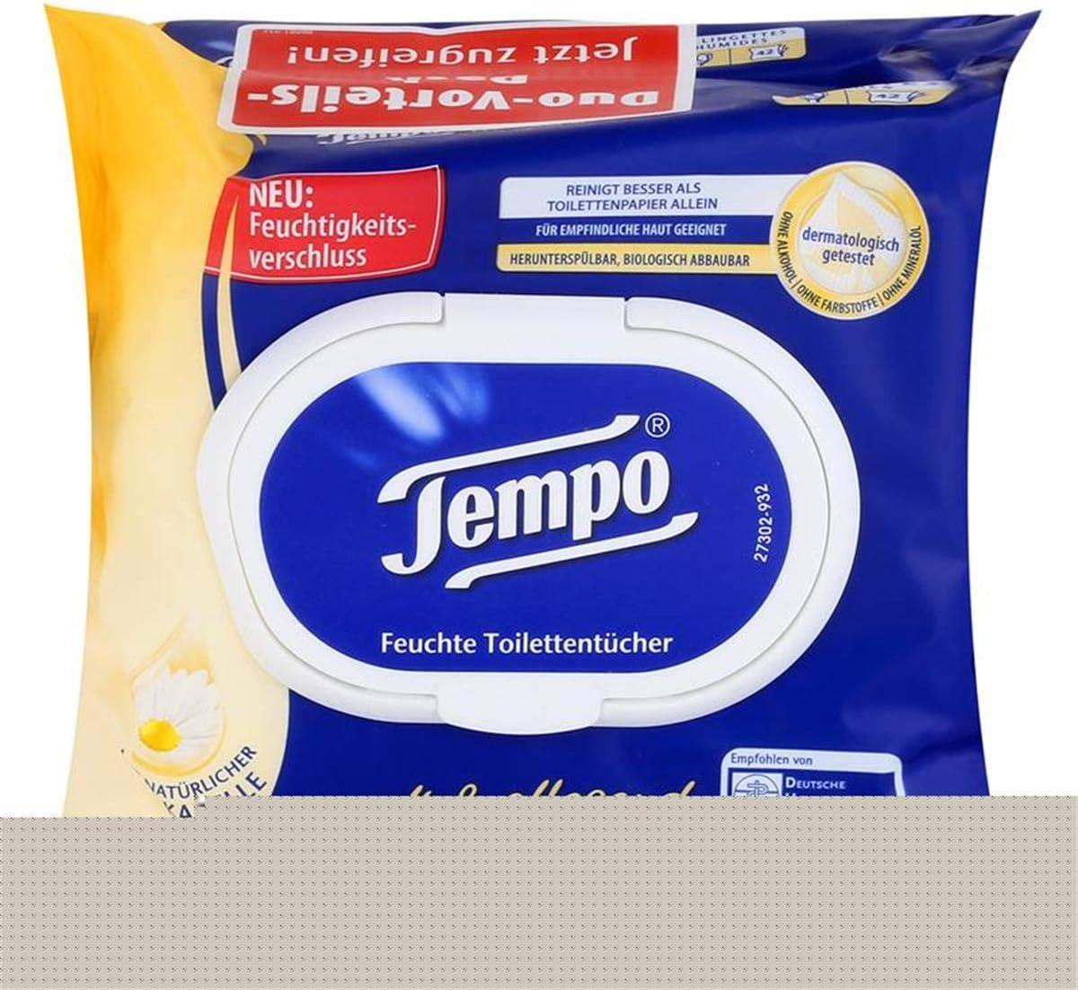 Welches Feuchte Toilettenpapier Löst Sich Auf Tempo Toilettenpapier feucht Sanft und Pflegend Duo-Pack, 84 Tücher