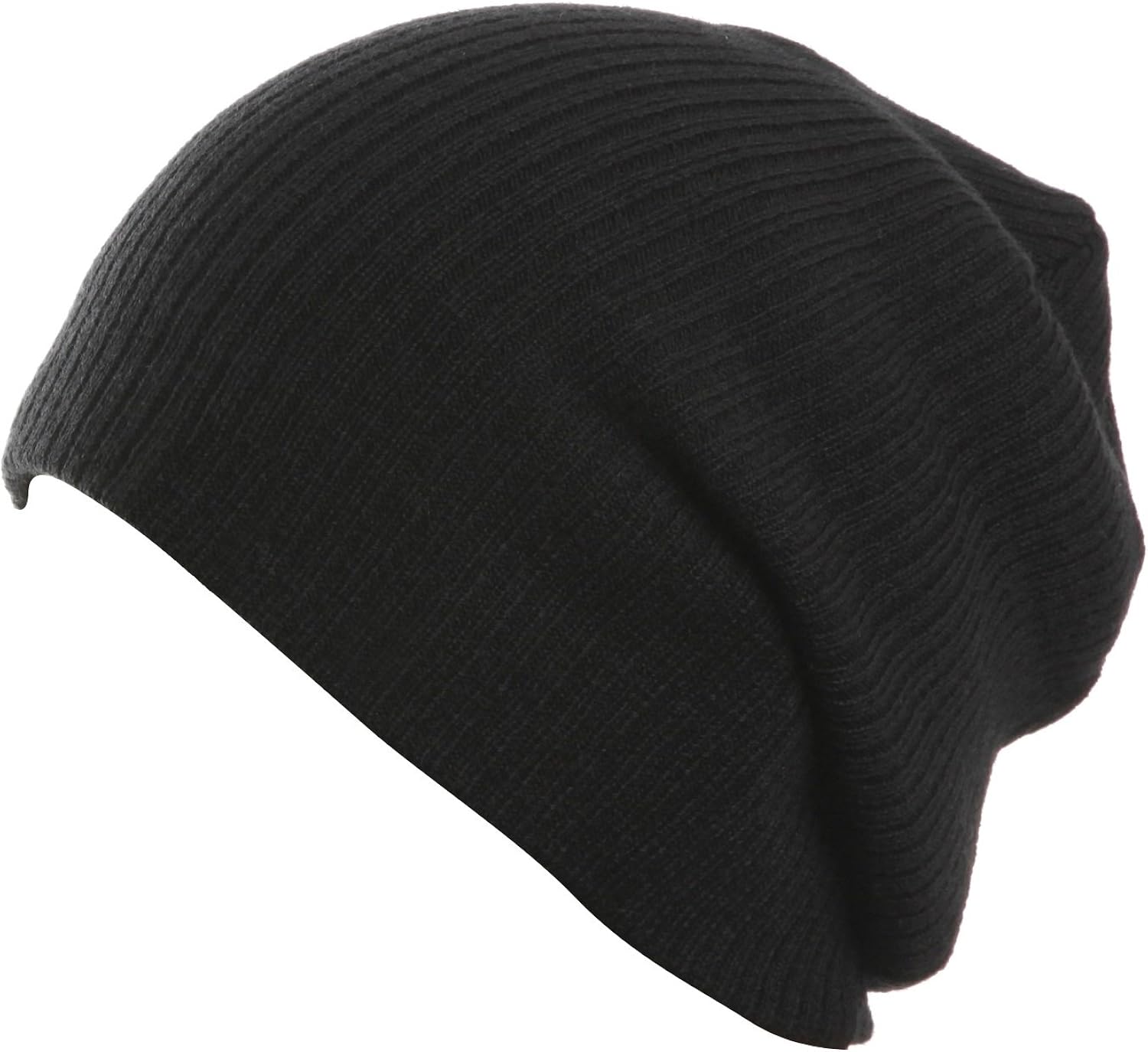 plain black bobble hat