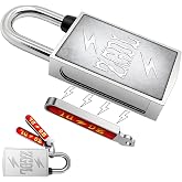 Keyless Hole Magnetic Padlock,Weatherproof Outdoor Lock for Gate Shed | Waterproof and rustproof body, pry resistant build, 0.2s magnetic access，dual key backup, fits gates sheds toolboxes
